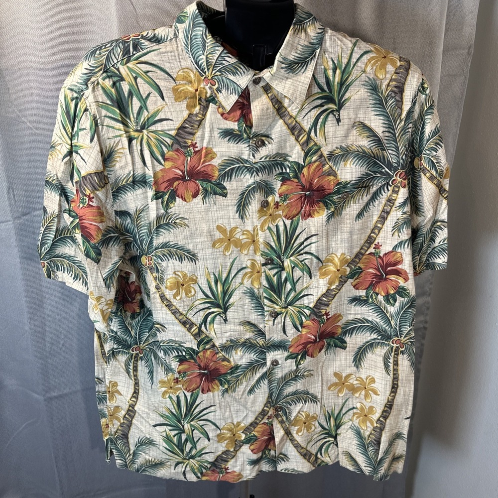 Batik Bay Men's Rayon Tropical Hawaiian‎ Button Up Short Sleeve Shirt XL